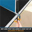 8Ft Black Mid-Size Ping Pong Conversion Top Foldable & Portable Table Tennis Table Top For Indoor Games-120893803-120893802