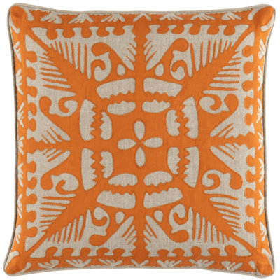 Knight Wood Linen Peony Decorative Pillow Cover