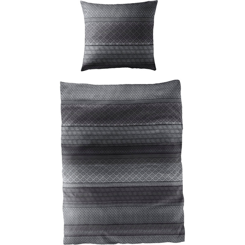 Sasu Striped Duvet Cover Set with Pillowcases, 155 x 220cm - 1 Pillowcase