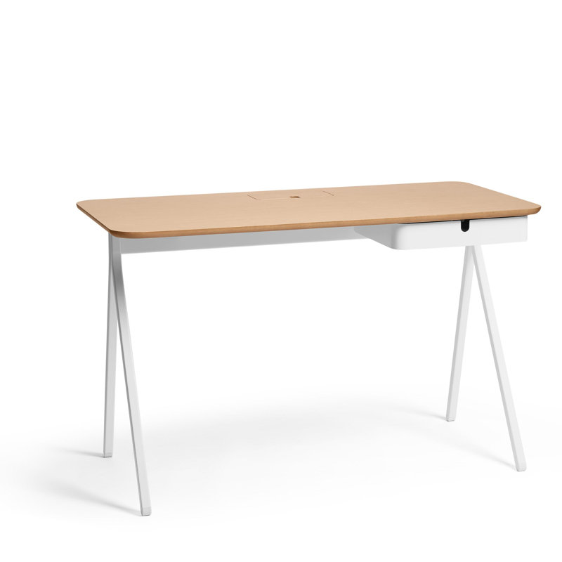 Key Desk 48x24, Natural/Silver