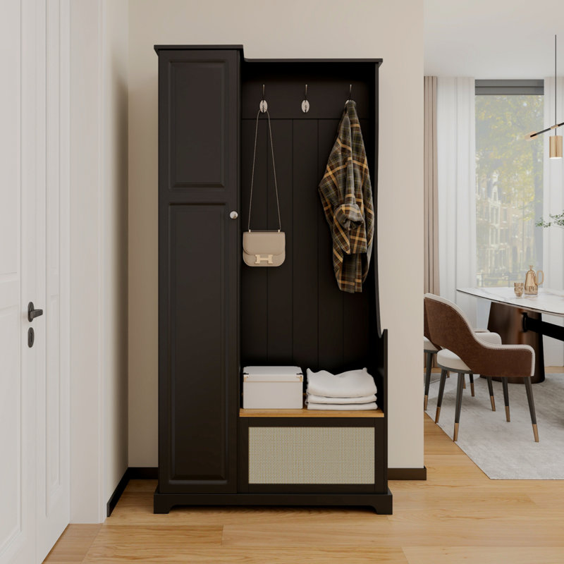 Arbre d'entrée avec banc, armoire de rangement, convient au salon, au vestibule, à la chambre à coucher