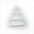 Triangle Bookshelf | Rustic Floating Wall Mounted Hanging Shelf, Metal Bracket for Books | snow white | Chrome Silver-124599652