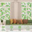 3 pièces de film d'intimité pour fenêtre vitrail floral 3D - 15,7 x 39 po Static Cling