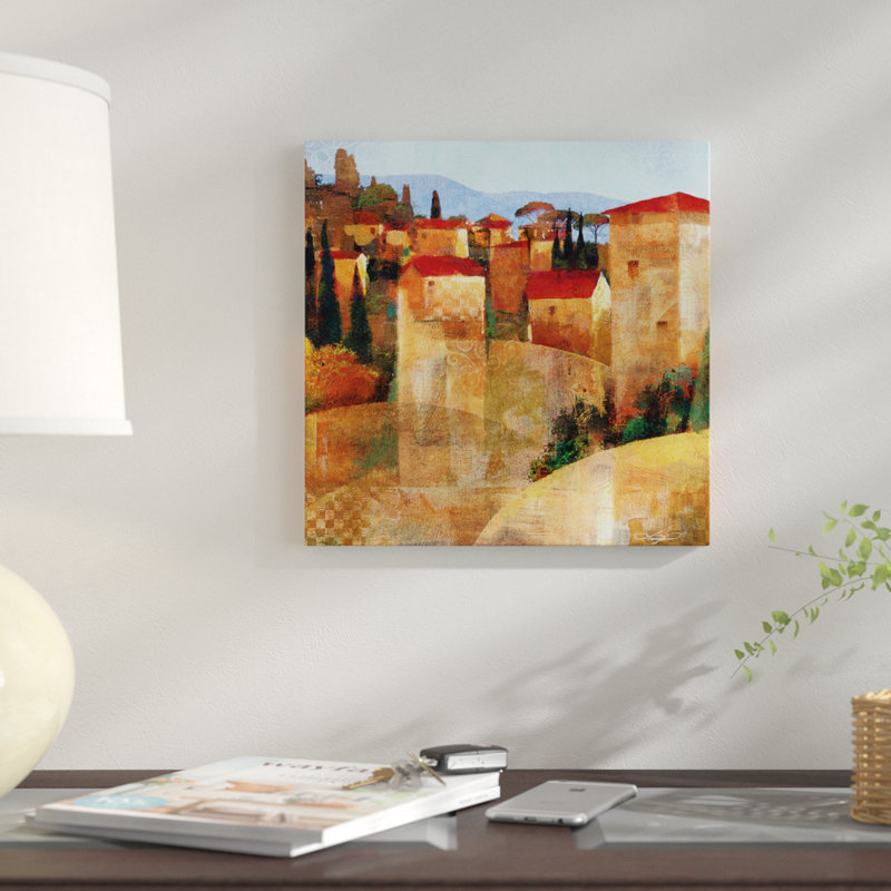 « tuscan hillside », impression sur toile, H 12 po x l 12 po x P 0,75 po, Toile tendue, Pas de tapis