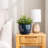 Round Blue Ceramic Flower Pot Planter-229609117