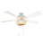 52"W Domenic 5 - Blade Ceiling Fan with Draped Cream Wooden Bead Shade