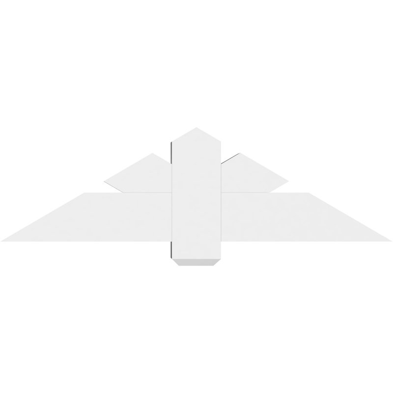 Support de pignon en PVC de qualité architecturale Kennewick, H 14 po x l 48 po (pas: 7/12), P 4 po x F 6 po