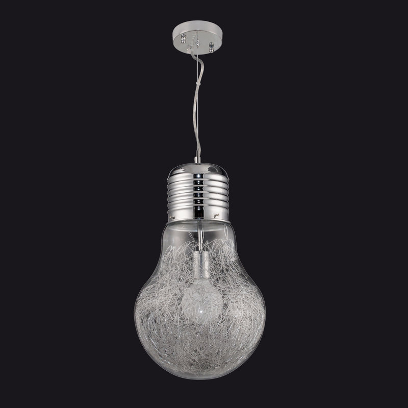 Merrin 1 - Light Nickel Bulb Pendant