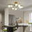 8-Light Mid-Century Modern Semi-Flush Ceiling Light