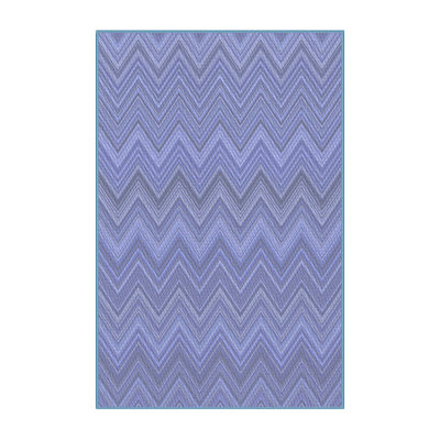 Tapis bleu tissé à la machine