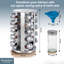 Buckingham Stainless Steel Rotating Spice Rack including 20 Glass Jars 