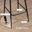 Bigvai Counter Stool with Metal Frame