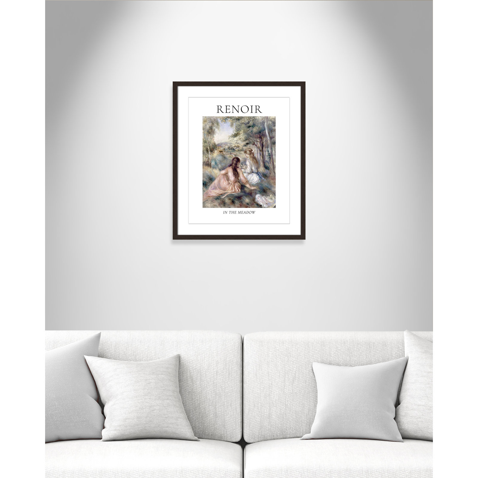 Old Masters Collection "In the Meadow" Print, Walnut Single Picture Frame, Yes, 25.5" H x 21.5" W x 1.25" D