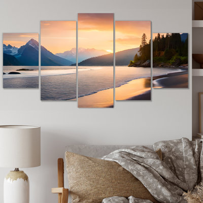 «Alaskan River Beauty», impression sur toile de paysages - 5 panneaux