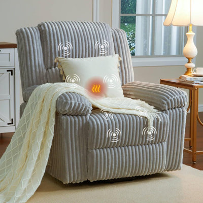 Power Lift Recliner Chair with Heat & Massage, Electric Plush Recliner for Elderly & Mobility Impaired by Mercer41
