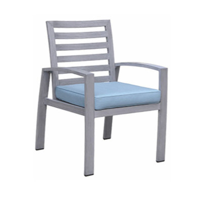 Serra 6 - Person Patio Dining Set Rectangular Table with Sunbrella® Cushions Included