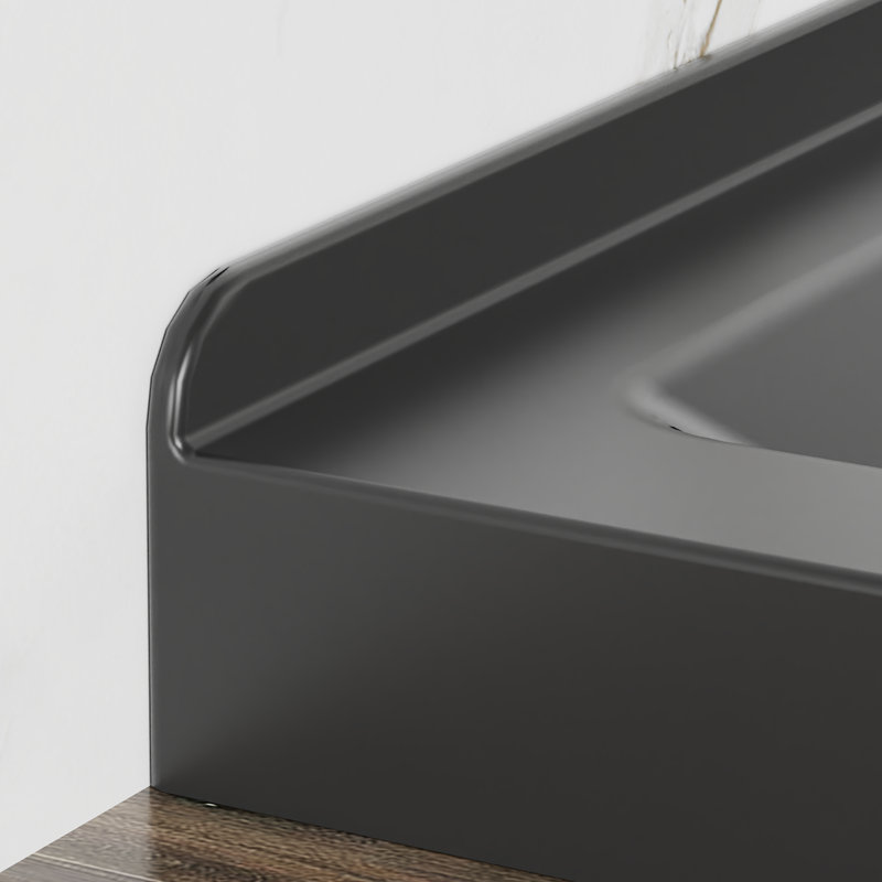 Base de douche 36 po x 36 po avec double seuil et drain central, Noir