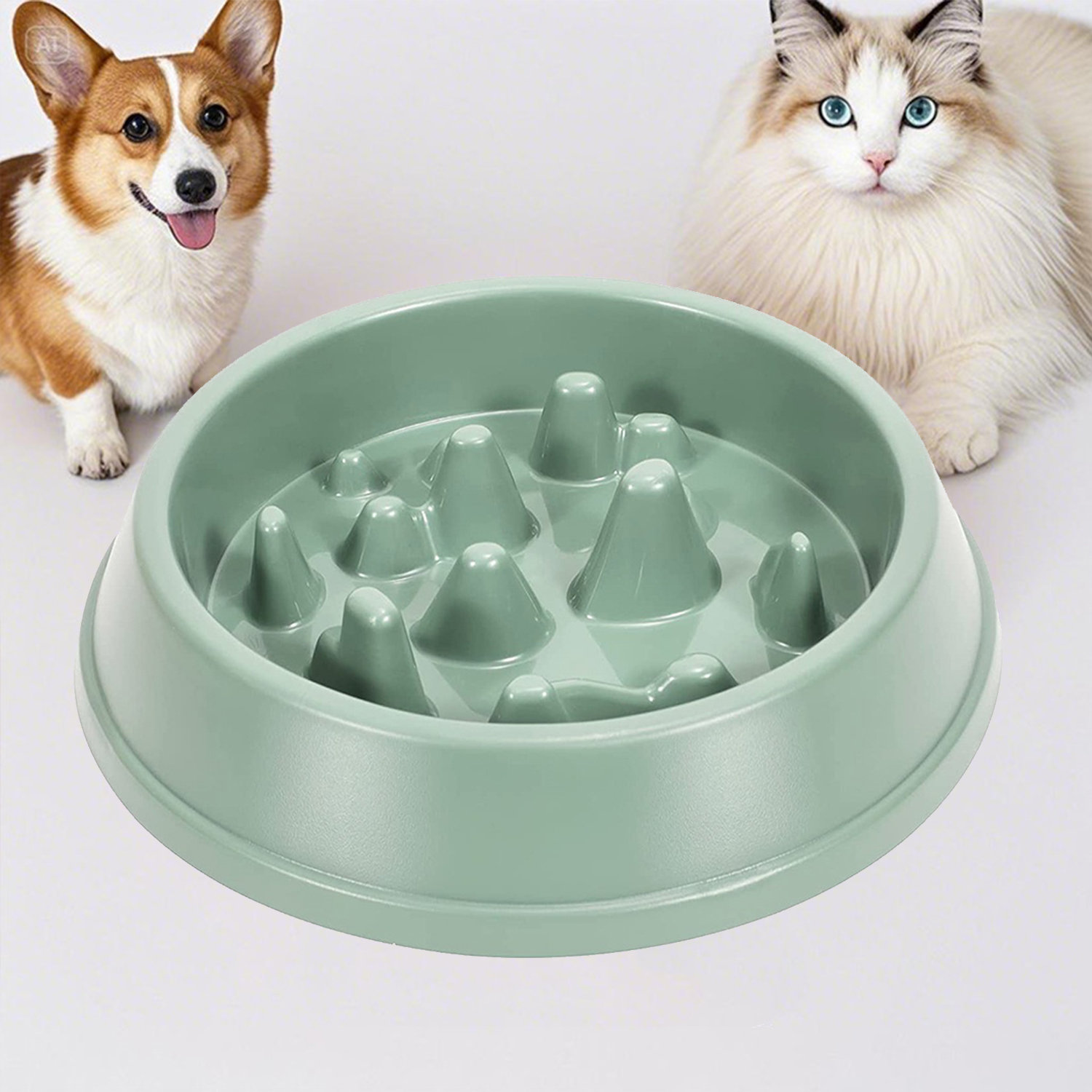 Image showcasing Panarciss Slow Feeder Dog Food Bowl, Anti-Choking Puzzle Dog Food Bowls ...