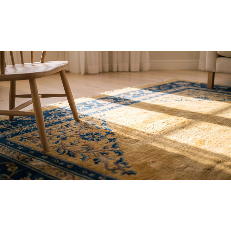Antique Wool Beige Hand Knotted Pile Rug