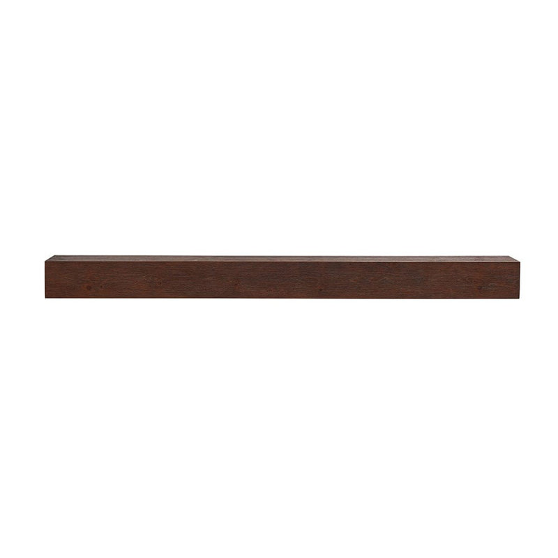 Tablette de manteau de cheminée en bois massif Encase, 60", Bois espresso