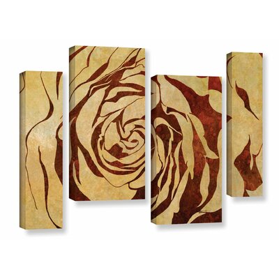 Rose Shape Contrast' 4 Piece Graphic Art on Wrapped Canvas Set -  Red Barrel StudioÂ®, BBMT5605 41008924