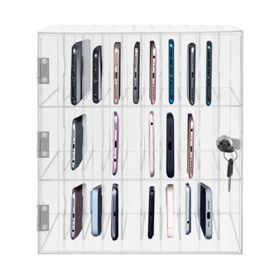 3 Tier Clear Cell Phone Locker Box