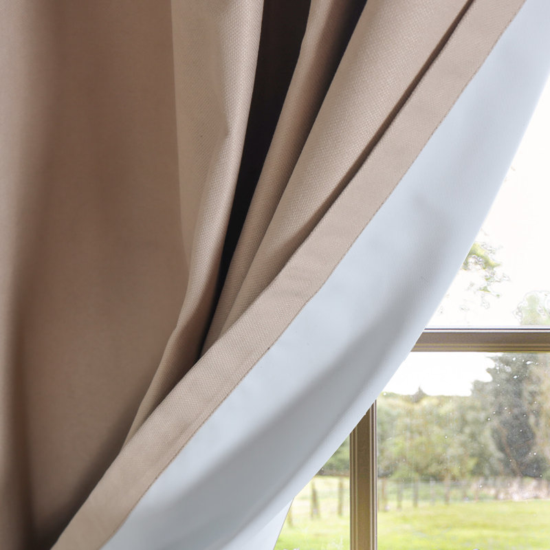 Paire de rideaux occultant 100% croisé Huseman, L 52 po x L 84 po, Taupe