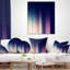 Neon Blue Abstract Lines - Coussin imprimé abstrait
