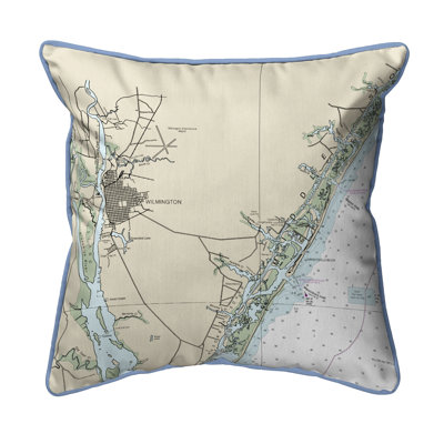 Coussin décoratif intérieur/extérieur à corde wilmington-wrightsville beach