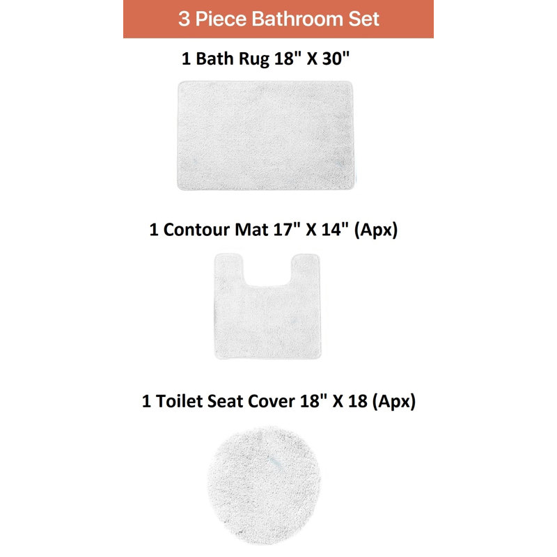Ensemble de tapis de bain Mckeel, Blanc