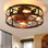 Caged Ceiling Fans With Lights Black, 20 Inch Flush Mount Ceiling Fan Light, Farmhouse Small Ceiling Fan With Light Fixture, Reversible Fan For Bedroom (Including E26 Bulbs)