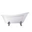 68.9" x 31" Clawfoot Soaking Acrylic Bathtub