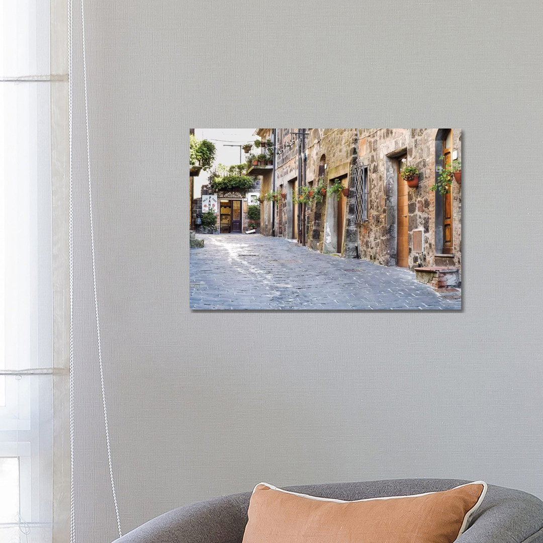 Leinwandbild Village Street, Contignano, Siena Province, Tuscany Region, Italy von Julie Eggers