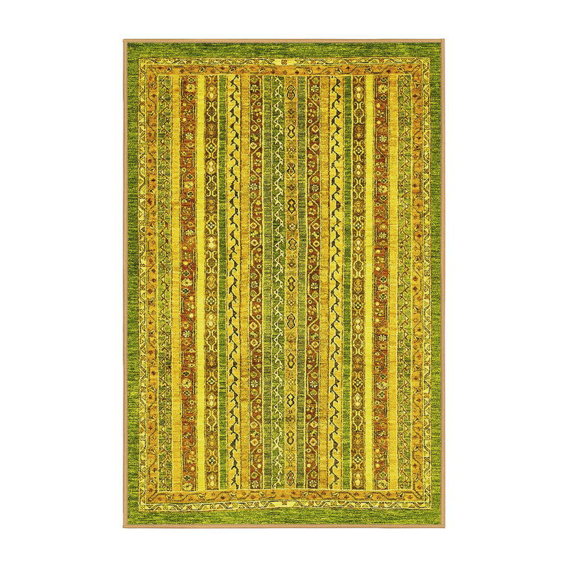 Koertdine Washable Abstract Indoor Rug, Rectangle 5' x 8'