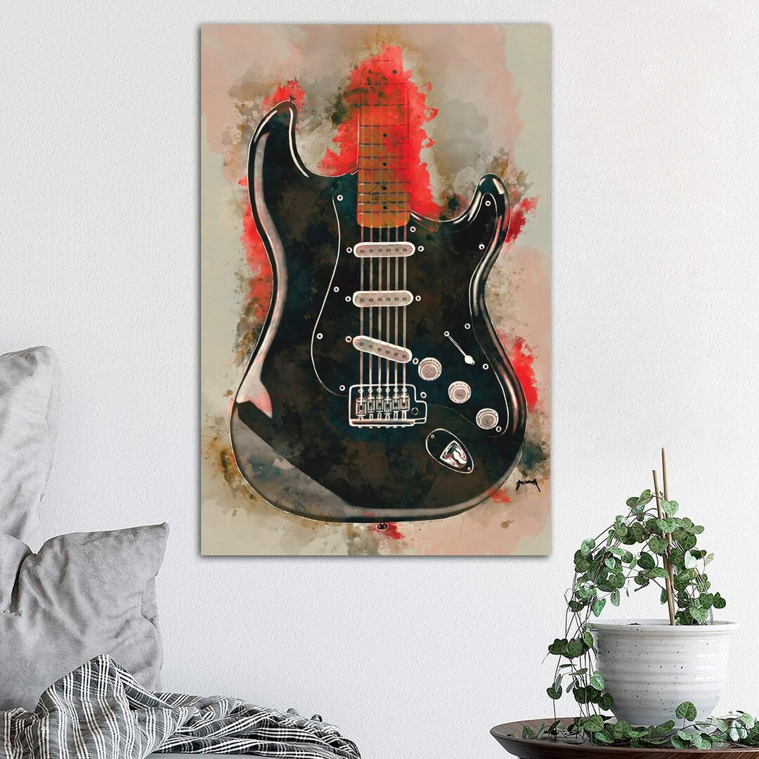 Leinwandbild - Grafikdruck „David Gilmour's Guitar”