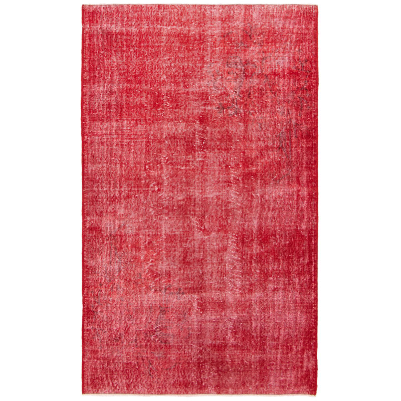 Tapis intérieur rouge foncé en laine noué à la main Rectangle, Rectangle 4 pi x 6 pi 8 po
