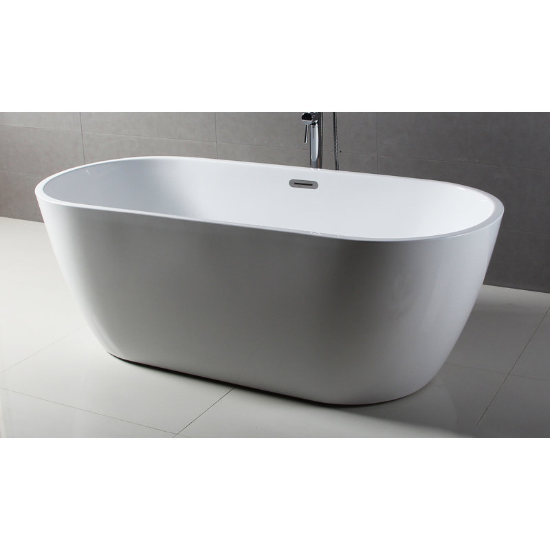 66.88'' x 29.5'' Soaking Acrylic Bathtub