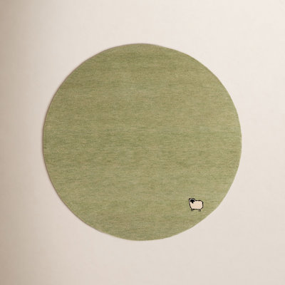 Racheal Light Green Hand-Tufted Wool Rug