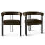 Fauteuil de salle à manger rembourré de 18 po en velours-417920240