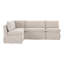 Fable Slipcover Dining Banquette U-Shape Beige 121In-32950339-32950350