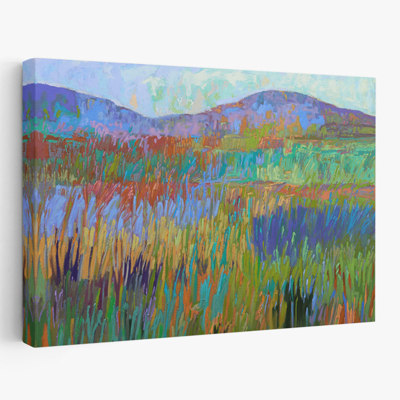 Champ de couleurs n ° 68 - Art contemporain de paysages, H 24 po x l 36 po