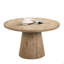 Table basse ronde avec structure en bois d'hévéa-1371803385