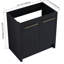 Meuble-lavabo de salle de bain autoportant de 30 pouces - châtaignier noir, modèle moderne charmant, porte à fermeture en douceur, vaste espace de rangement modèle châtaignier élégant, option abondante