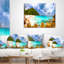 Coussin lombaire seascape de photographie en seychellois