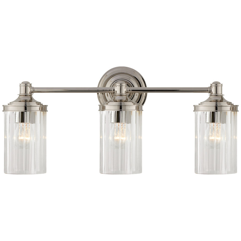 Alexa Hampton Ava Triple Sconce, Polished Nickel