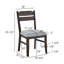 5 pièces Belle table de salle à manger rectangulaire Finition chêne foncé Chaise rembourrée Mobilier de salle à manger en bois-768737994