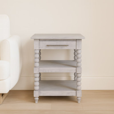 Spindle Acid Wash Side Table