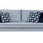 Canapé Colin, 4 coussins pied-de-poule, polyester bleu, 85 pouces