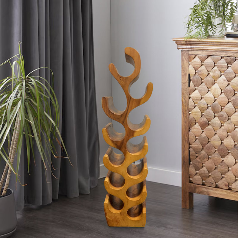 Wood Wine Rack, 39.4'' H x 10'' W x 7'' D
