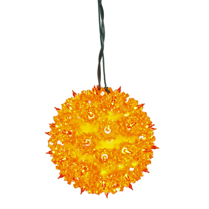 Lumières de chaîne globe 3 pi, Orange, 50 lumières